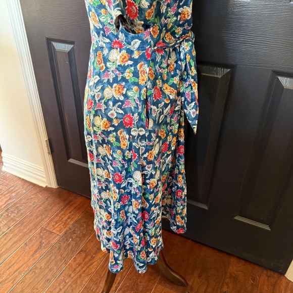 Ralph Lauren Polo Linen Floral Collared Shirt Dress Size 2 - Picture 10 of 16